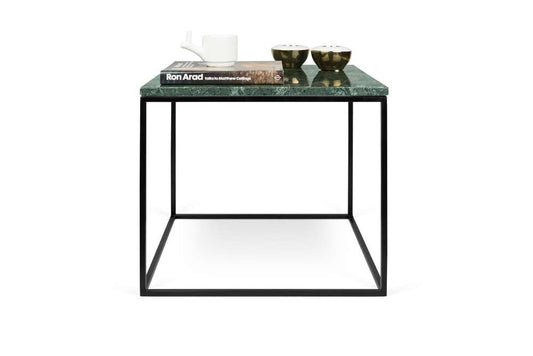 TEMAHOME - Gleam 20x20 Marble-Top Side Table in Green Marble / Black Lacquered Steel - 9500626029 veiw 2