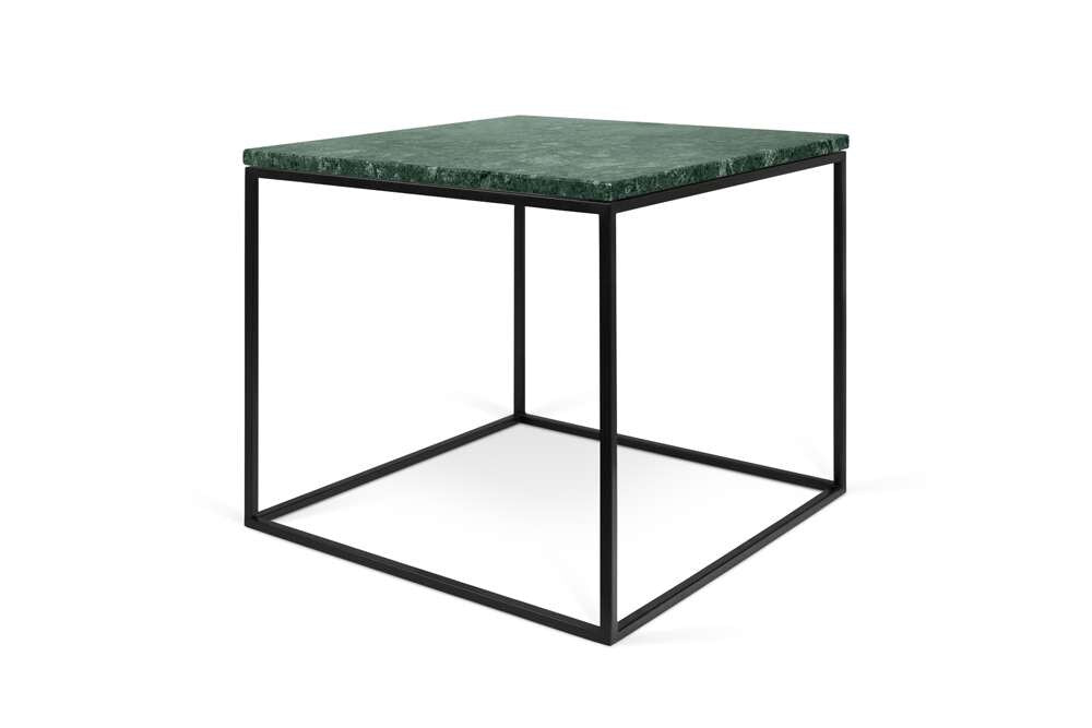 TEMAHOME - Gleam 20x20 Marble-Top Side Table in Green Marble / Black Lacquered Steel - 9500626029 veiw 5