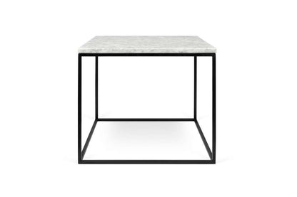 TEMAHOME - Gleam 20x20 Marble-Top Side Table in White Marble / Black Lacquered Steel - 9500625985 veiw 1