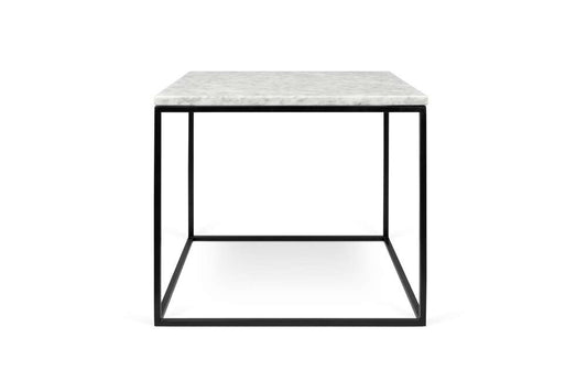 TEMAHOME - Gleam 20x20 Marble-Top Side Table in White Marble / Black Lacquered Steel - 9500625985 veiw 1