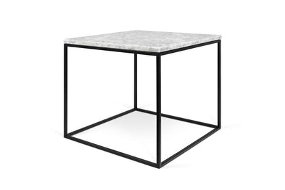TEMAHOME - Gleam 20x20 Marble-Top Side Table in White Marble / Black Lacquered Steel - 9500625985 veiw 5