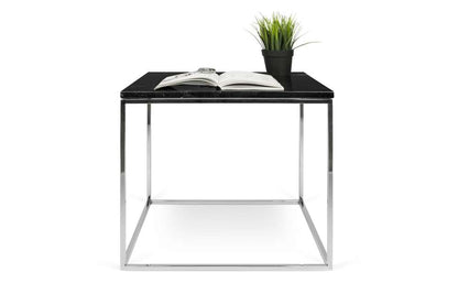 TEMAHOME - Gleam 20x20 Marble-Top Side Table in Black Marble / Chrome - 9500626074 veiw 2