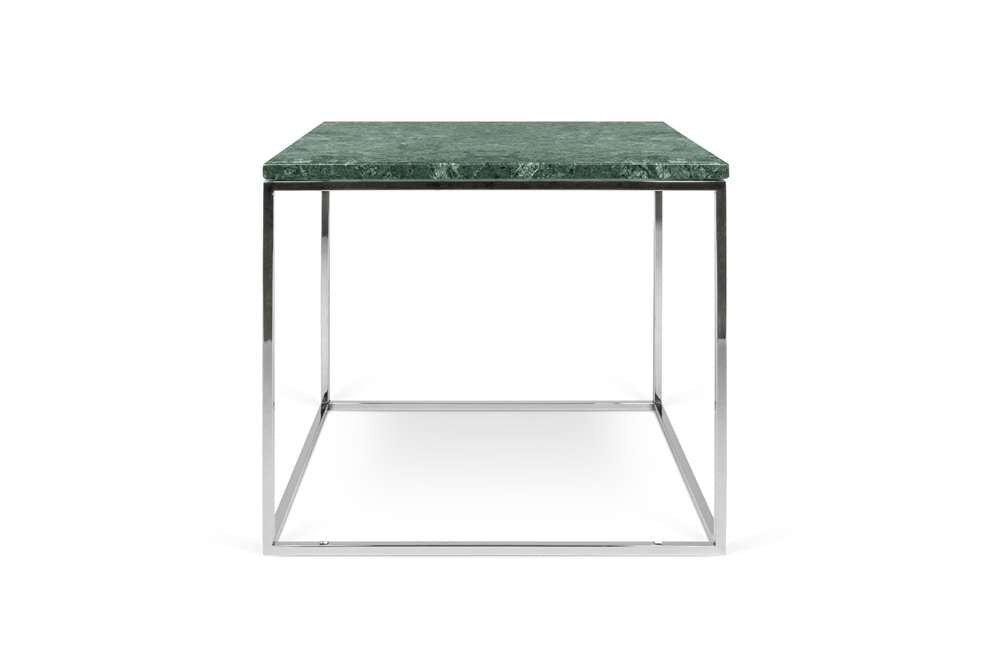 TEMAHOME - Gleam 20x20 Marble-Top Side Table in Green Marble / Chrome - 9500626449 veiw 1