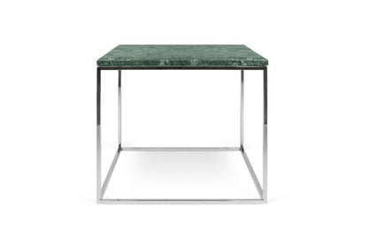 TEMAHOME - Gleam 20x20 Marble-Top Side Table in Green Marble / Chrome - 9500626449 veiw 1