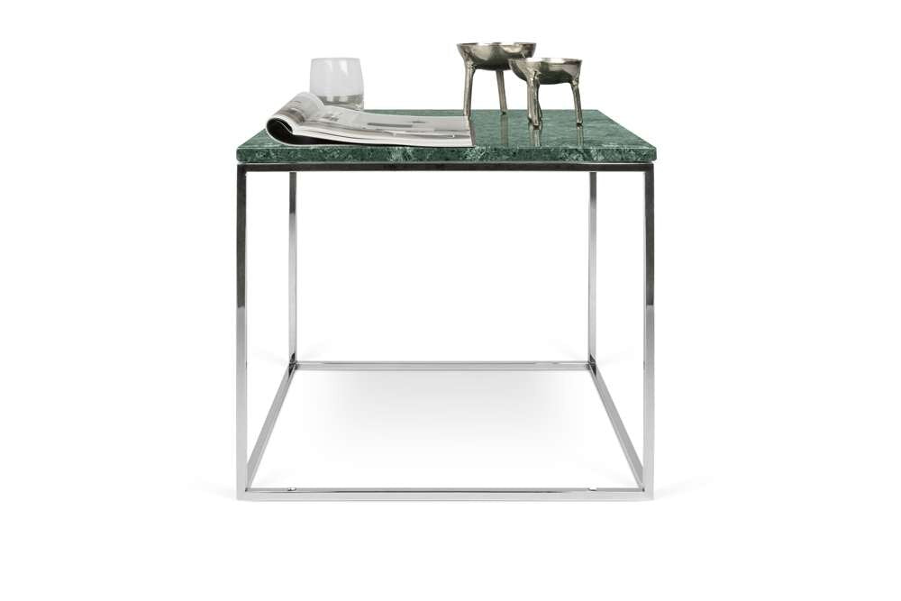 TEMAHOME - Gleam 20x20 Marble-Top Side Table in Green Marble / Chrome - 9500626449 veiw 3
