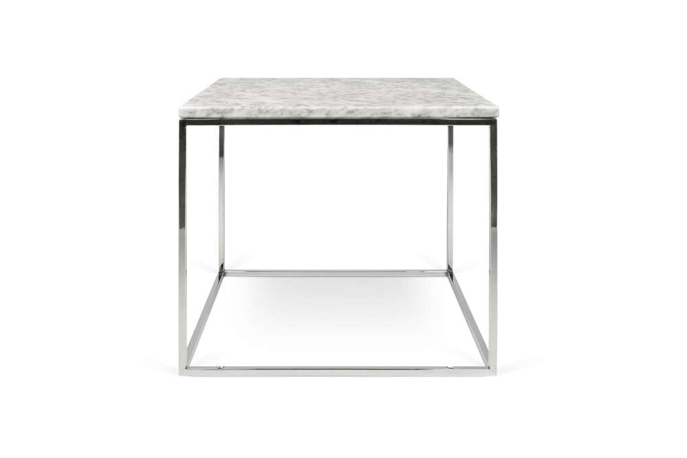 TEMAHOME - Gleam 20x20 Marble-Top Side Table in White Marble / Chrome - 9500626081 veiw 1
