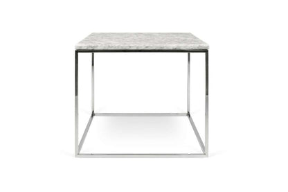 TEMAHOME - Gleam 20x20 Marble-Top Side Table in White Marble / Chrome - 9500626081 veiw 1