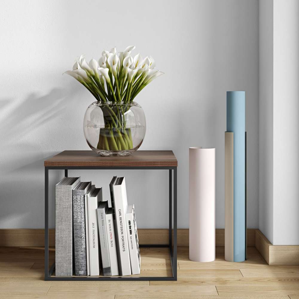 TEMAHOME - Gleam 20X20 Side Table in Walnut / Black - 9500628788 veiw 5