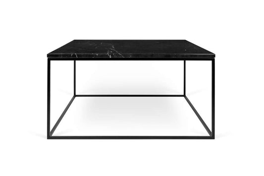 TEMAHOME - Gleam 30x30 Marble-Top Coffee Table in Black Marble / Black Lacquered Steel - 9500626173 veiw 1