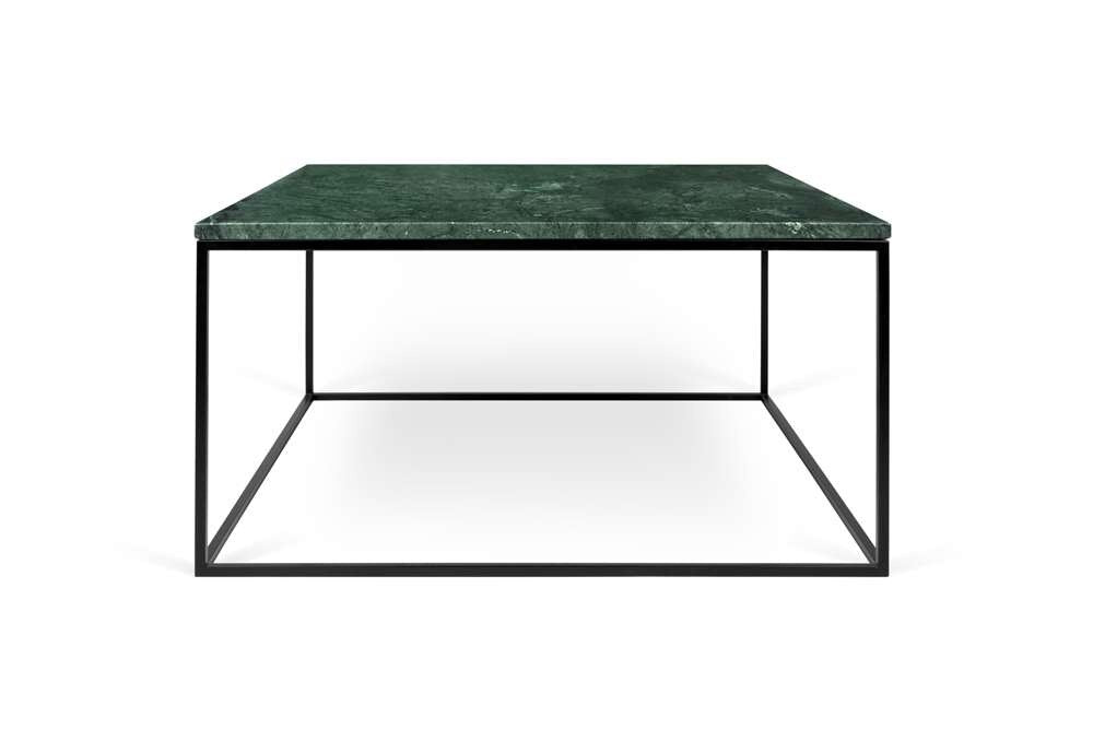 TEMAHOME - Gleam 30x30 Marble-Top Coffee Table in Green Marble / Black Lacquered Steel - 9500626197 veiw 1