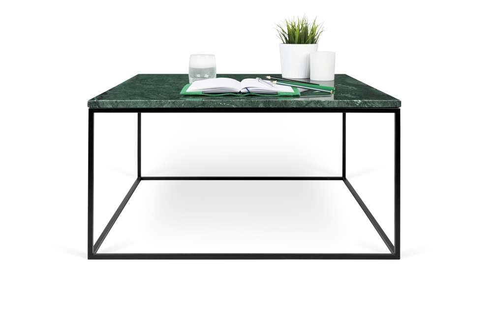 TEMAHOME - Gleam 30x30 Marble-Top Coffee Table in Green Marble / Black Lacquered Steel - 9500626197 veiw 2