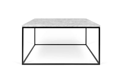 TEMAHOME - Gleam 30x30 Marble-Top Coffee Table in White Marble / Black Lacquered Steel - 9500626180 veiw 1