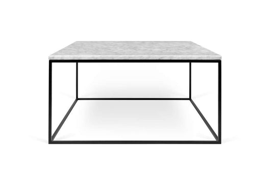 TEMAHOME - Gleam 30x30 Marble-Top Coffee Table in White Marble / Black Lacquered Steel - 9500626180 veiw 1