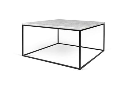TEMAHOME - Gleam 30x30 Marble-Top Coffee Table in White Marble / Black Lacquered Steel - 9500626180 veiw 3