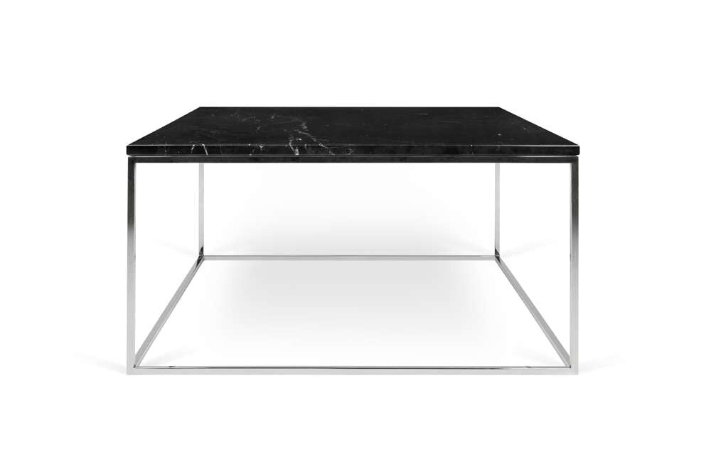 TEMAHOME - Gleam 30x30 Marble-Top Coffee Table in Black Marble / Chrome - 9500626203 veiw 1