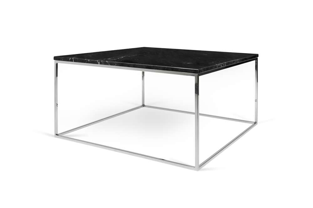 TEMAHOME - Gleam 30x30 Marble-Top Coffee Table in Black Marble / Chrome - 9500626203 veiw 3