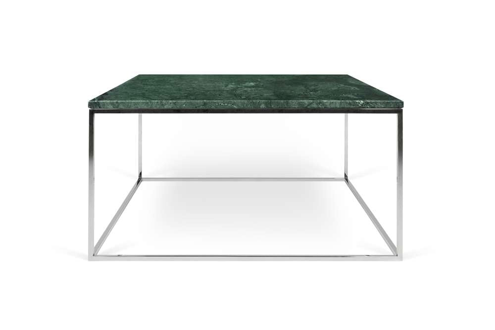TEMAHOME - Gleam 30x30 Marble-Top Coffee Table in Green Marble / Chrome - 9500626227 veiw 1