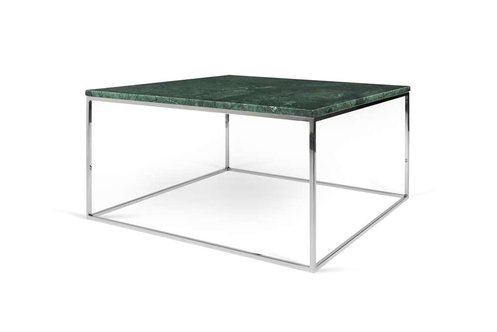 TEMAHOME - Gleam 30x30 Marble-Top Coffee Table in Green Marble / Chrome - 9500626227 veiw 3
