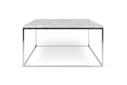 TEMAHOME - Gleam 30x30 Marble-Top Coffee Table in White Marble / Chrome - 9500626210 veiw 1