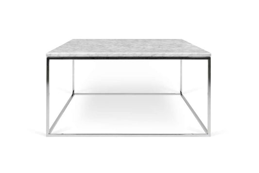 TEMAHOME - Gleam 30x30 Marble-Top Coffee Table in White Marble / Chrome - 9500626210 veiw 1