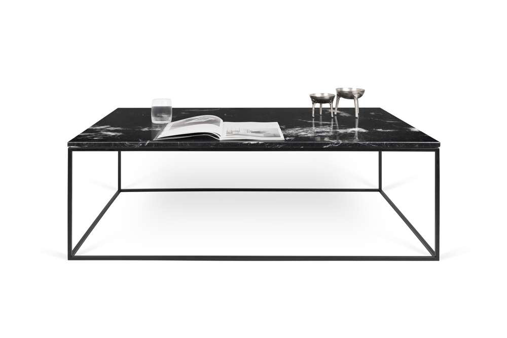 TEMAHOME - Gleam 47x30-Top Marble Coffee Table in Black Marble / Black Lacquered Steel - 9500625992 veiw 2