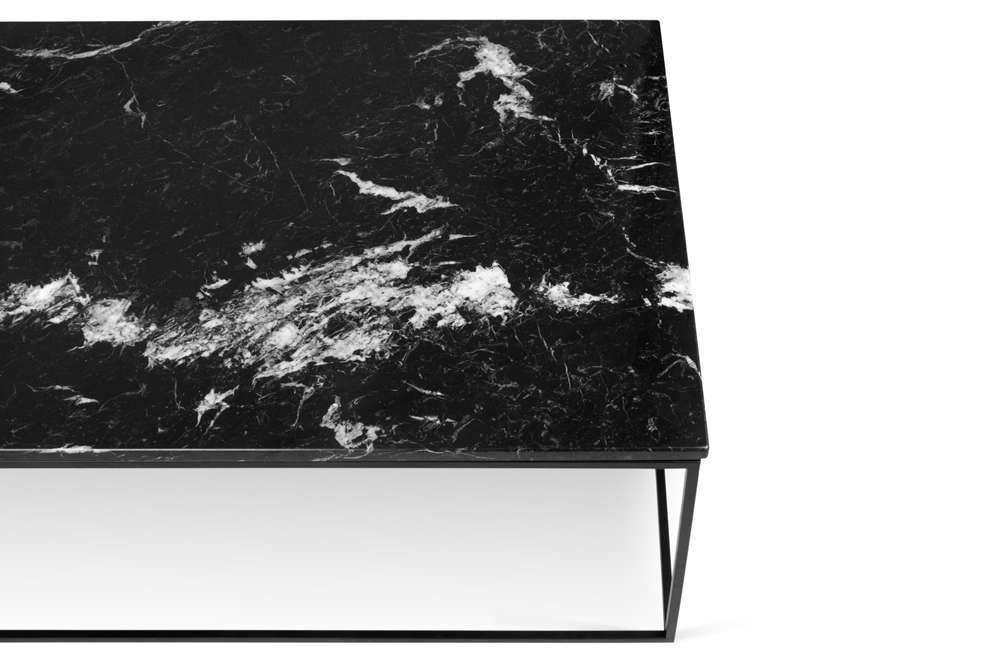 TEMAHOME - Gleam 47x30-Top Marble Coffee Table in Black Marble / Black Lacquered Steel - 9500625992 veiw 3