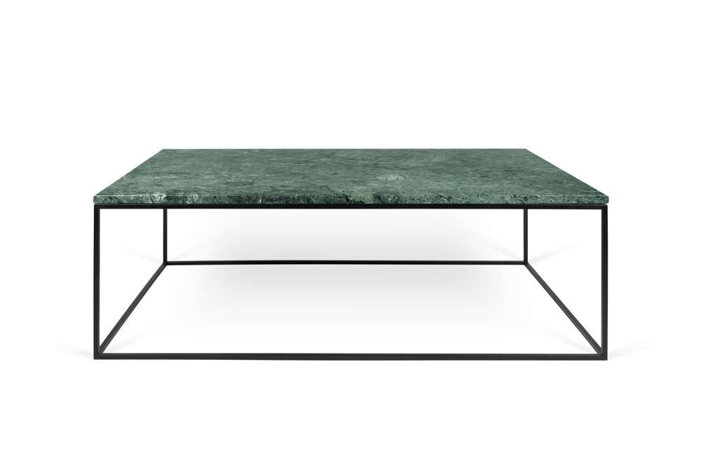 TEMAHOME - Gleam 47x30-Top Marble Coffee Table in Green Marble / Black Lacquered Steel - 9500626012 veiw 1