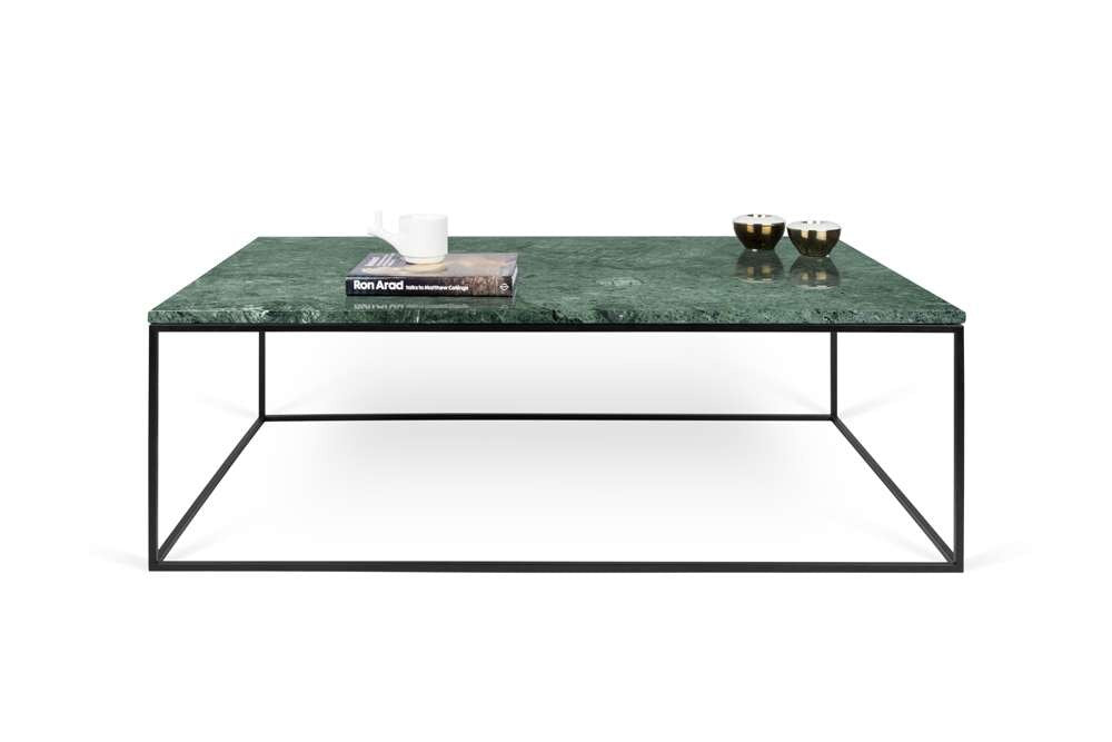 TEMAHOME - Gleam 47x30-Top Marble Coffee Table in Green Marble / Black Lacquered Steel - 9500626012 veiw 2