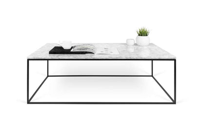 TEMAHOME - Gleam 47x30-Top Marble Coffee Table in White Marble / Black Lacquered Steel - 9500626005 veiw 2