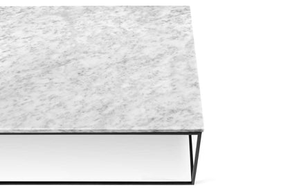 TEMAHOME - Gleam 47x30-Top Marble Coffee Table in White Marble / Black Lacquered Steel - 9500626005 veiw 3