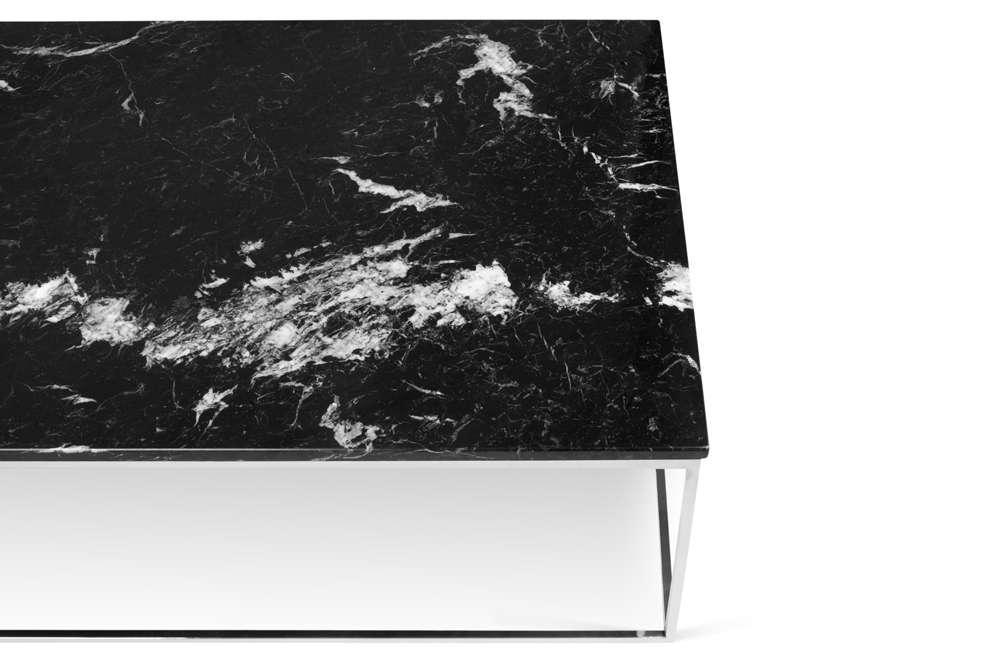TEMAHOME - Gleam 47x30-Top Marble Coffee Table in Black Marble / Chrome - 9500626098 veiw 3