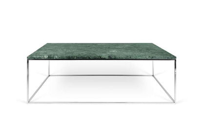 TEMAHOME - Gleam 47x30-Top Marble Coffee Table in Green Marble / Chrome - 9500626104 veiw 1