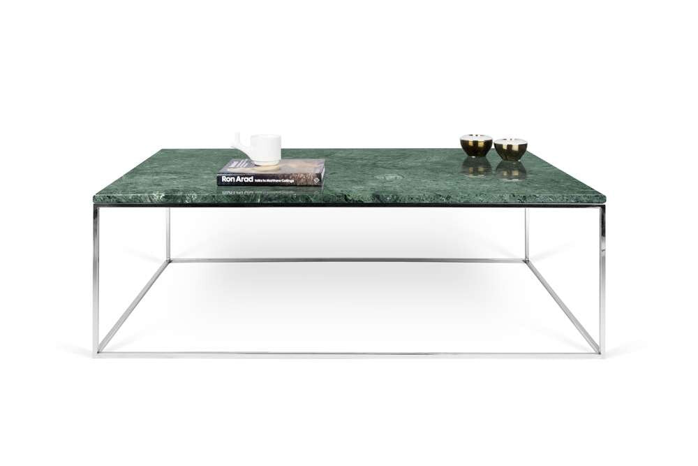 TEMAHOME - Gleam 47x30-Top Marble Coffee Table in Green Marble / Chrome - 9500626104 veiw 2
