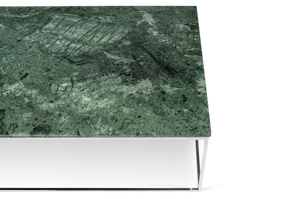 TEMAHOME - Gleam 47x30-Top Marble Coffee Table in Green Marble / Chrome - 9500626104 veiw 3