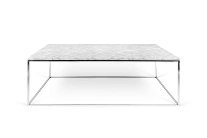 TEMAHOME - Gleam 47x30-Top Marble Coffee Table in White Marble / Chrome - 9500626456 veiw 1