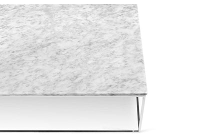 TEMAHOME - Gleam 47x30-Top Marble Coffee Table in White Marble / Chrome - 9500626456 veiw 3