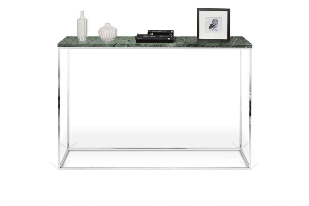 TEMAHOME - Gleam Marble-Top Console in Green Marble and Chrome - 9500629518 veiw 1