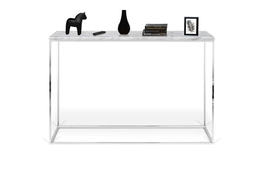 TEMAHOME - Gleam Marble-Top Console in White Marble and Chrome - 9500629495 veiw 1