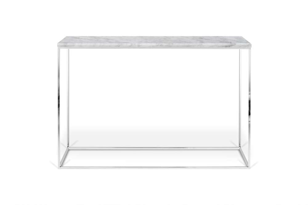 TEMAHOME - Gleam Marble-Top Console in White Marble and Chrome - 9500629495 veiw 2