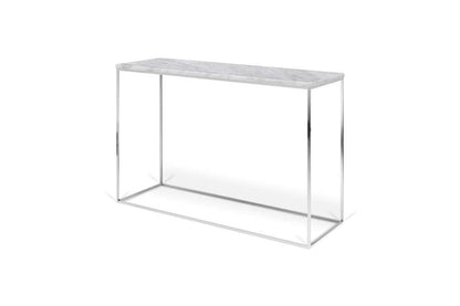 TEMAHOME - Gleam Marble-Top Console in White Marble and Chrome - 9500629495 veiw 3