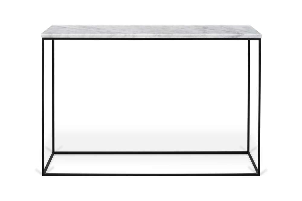 TEMAHOME - Gleam Marble-Top Console in White Marble / Black - 9500628924 veiw 1