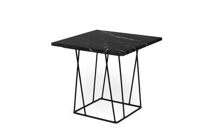 TEMAHOME - Helix 20x20 Marble-Top Side Table in Black Marble / Black Lacquered Steel - 9500627323 veiw 2