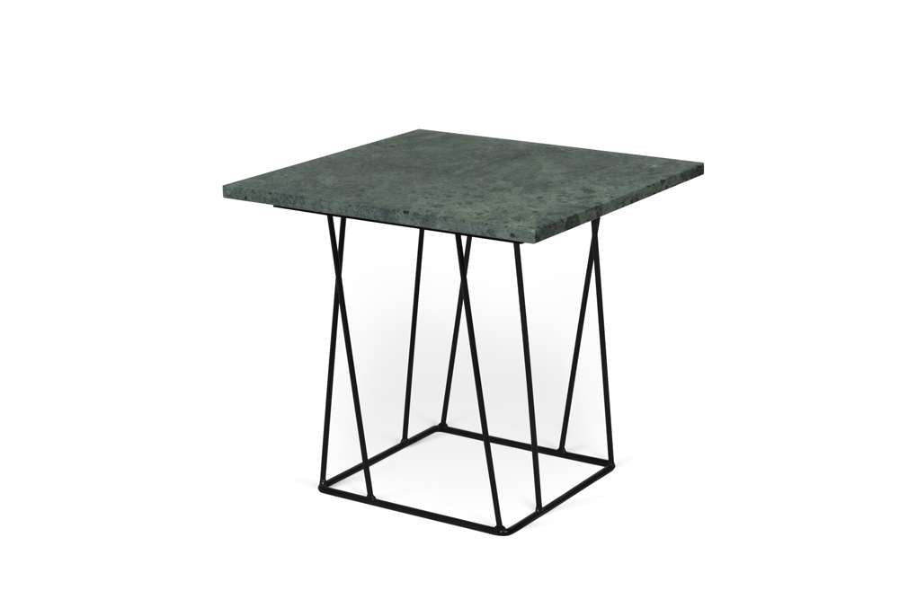 TEMAHOME - Helix 20x20 Marble-Top Side Table in Green Marble / Black Lacquered Steel - 9500627330 veiw 2