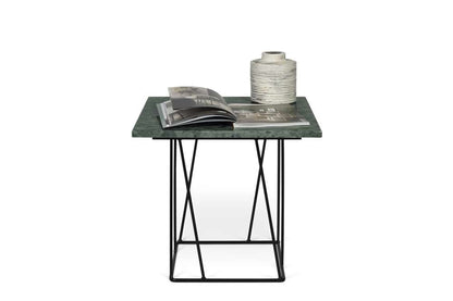 TEMAHOME - Helix 20x20 Marble-Top Side Table in Green Marble / Black Lacquered Steel - 9500627330 veiw 3