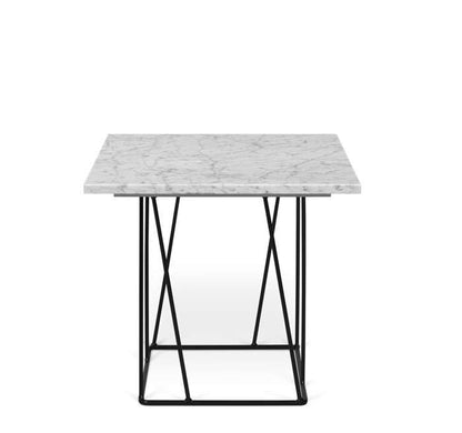 TEMAHOME - Helix 20x20 Marble-Top Side Table in White Marble / Black Lacquered Steel - 9500627316 veiw 1