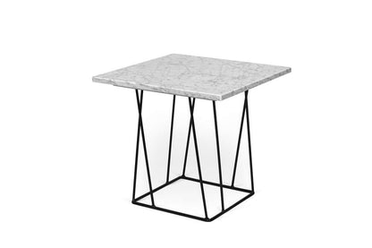 TEMAHOME - Helix 20x20 Marble-Top Side Table in White Marble / Black Lacquered Steel - 9500627316 veiw 2