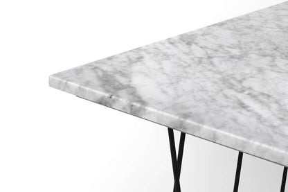 TEMAHOME - Helix 20x20 Marble-Top Side Table in White Marble / Black Lacquered Steel - 9500627316 veiw 4
