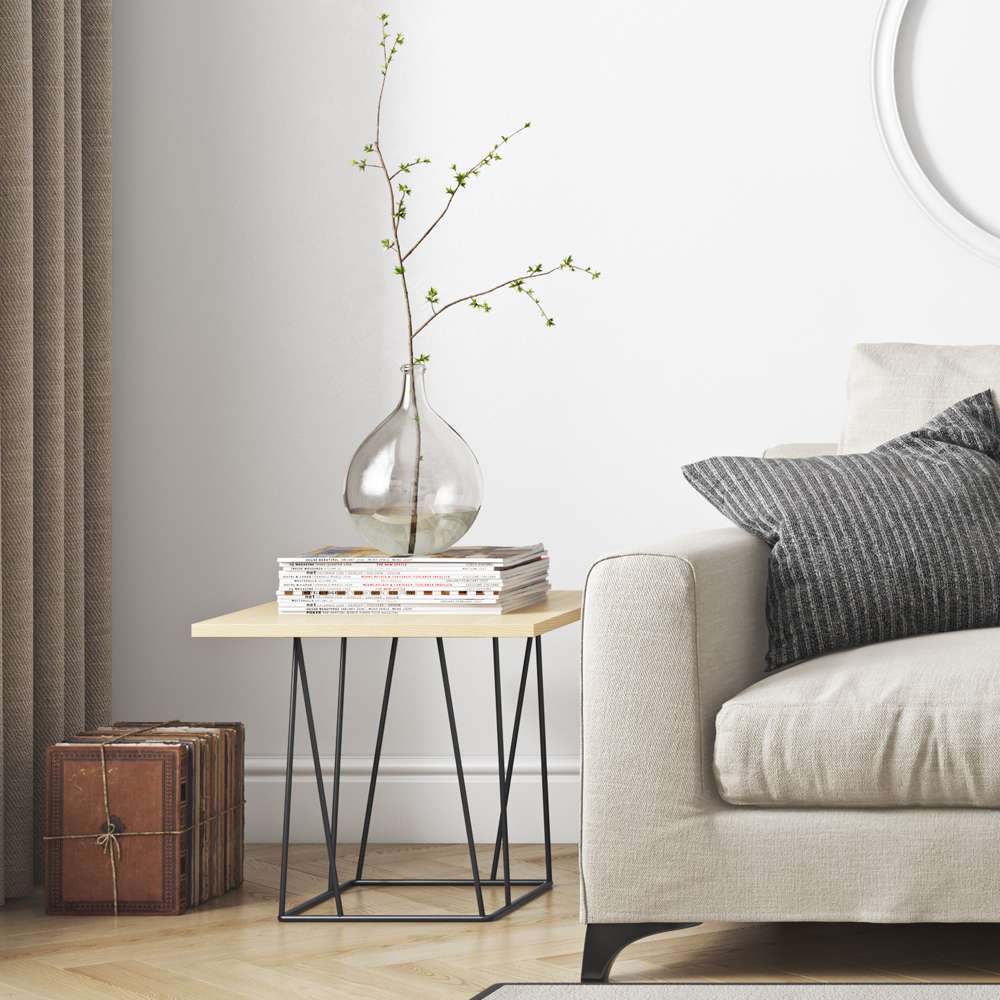 TEMAHOME - Helix 20x20 Side Table  in Oak / Black Lacquered Steel - 9500626838 veiw 5