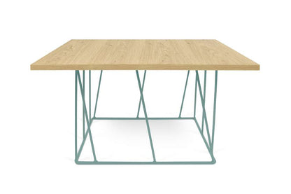 TEMAHOME - Helix 30x30 Coffee Table  in Oak / Sea Green Lacquered Steel - 9500626869 veiw 1