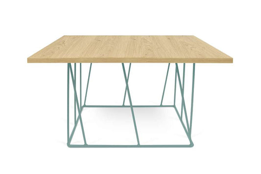 TEMAHOME - Helix 30x30 Coffee Table  in Oak / Sea Green Lacquered Steel - 9500626869 veiw 1